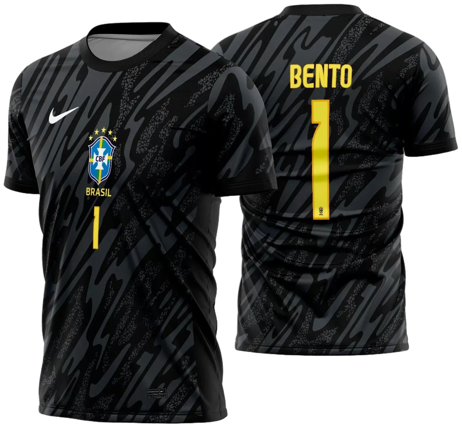 Arte Vetor Camisa Brasil Goleiro 2024 - 2025