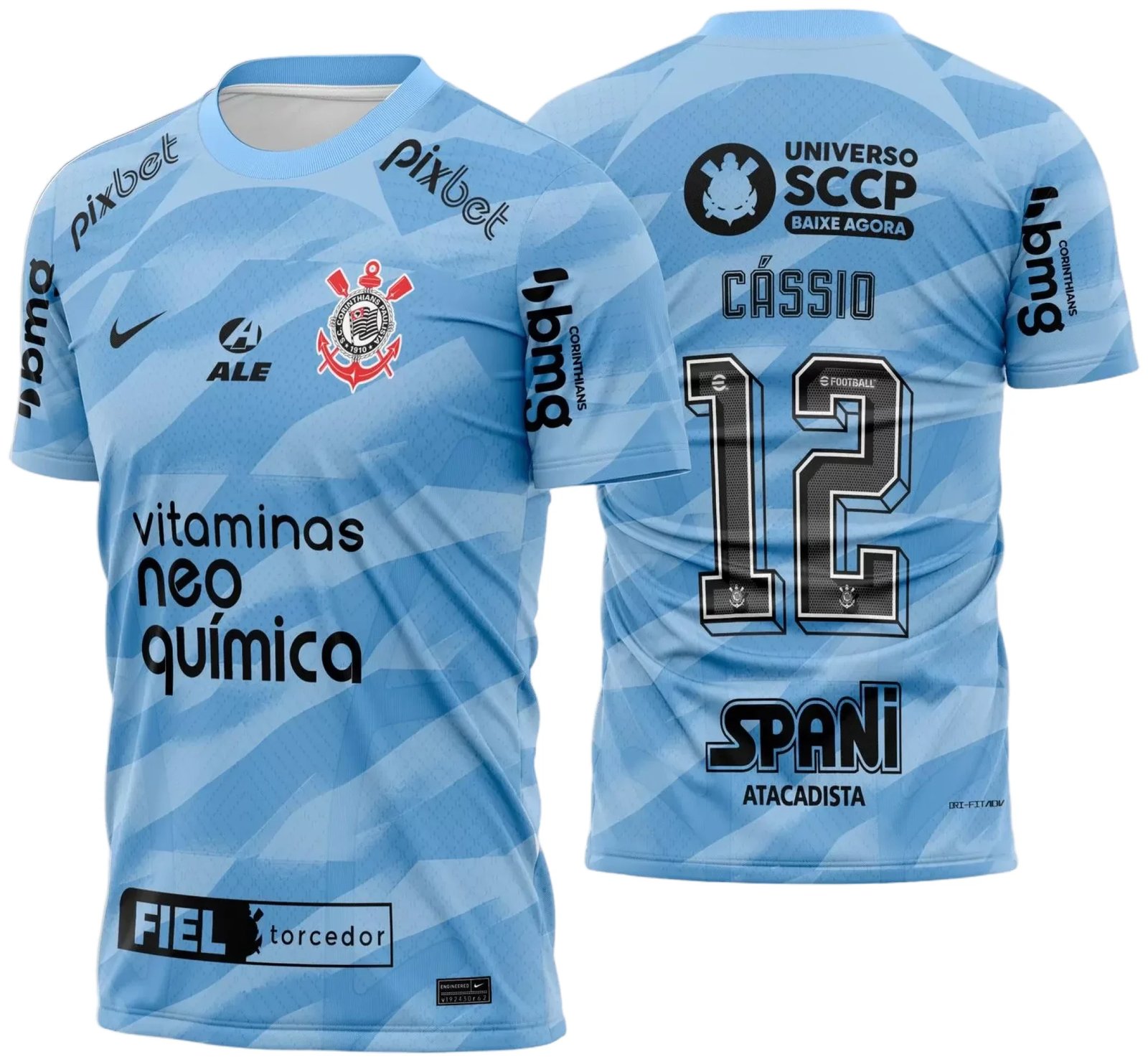 Arte Vetor Camisa CORINTHIANS 2023 - 2024 GOLEIRO