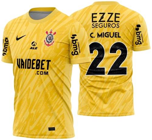 Arte Vetor Camisa Corinthians Goleiro  2024 - 2025