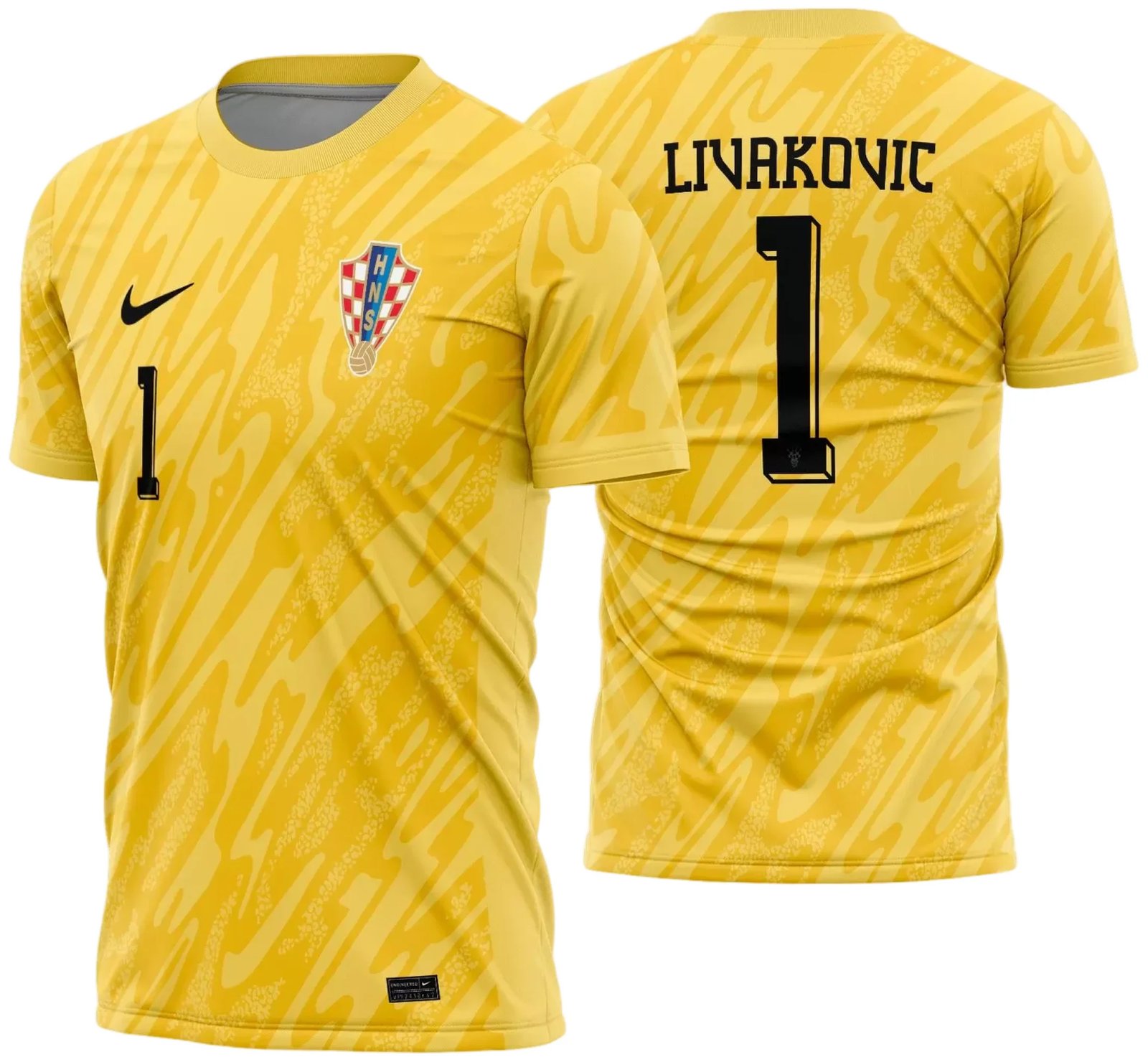 Arte Vetor Camisa Croácia Goleiro 2024 - 2025