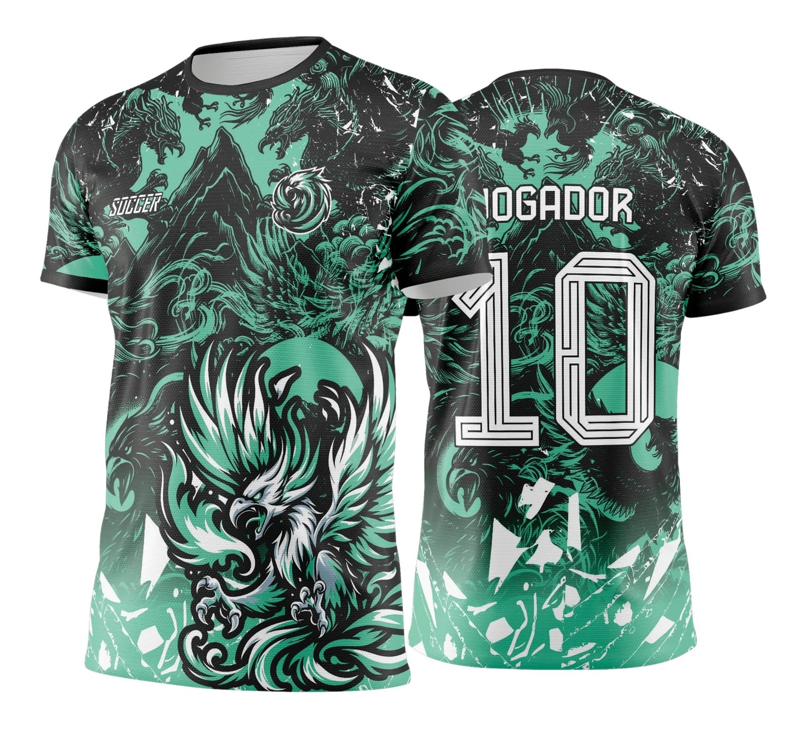 Arte Vetor Camisa de Interclasse Fênix Verde -  Jogos Internos 2024 - 2025