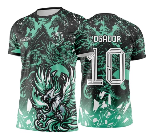 Arte Vetor Camisa de Interclasse Fênix Verde -  Jogos Internos 2024 - 2025