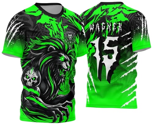 Arte Vetor Camisa de Interclasse Leão Verde 2024 - 2025