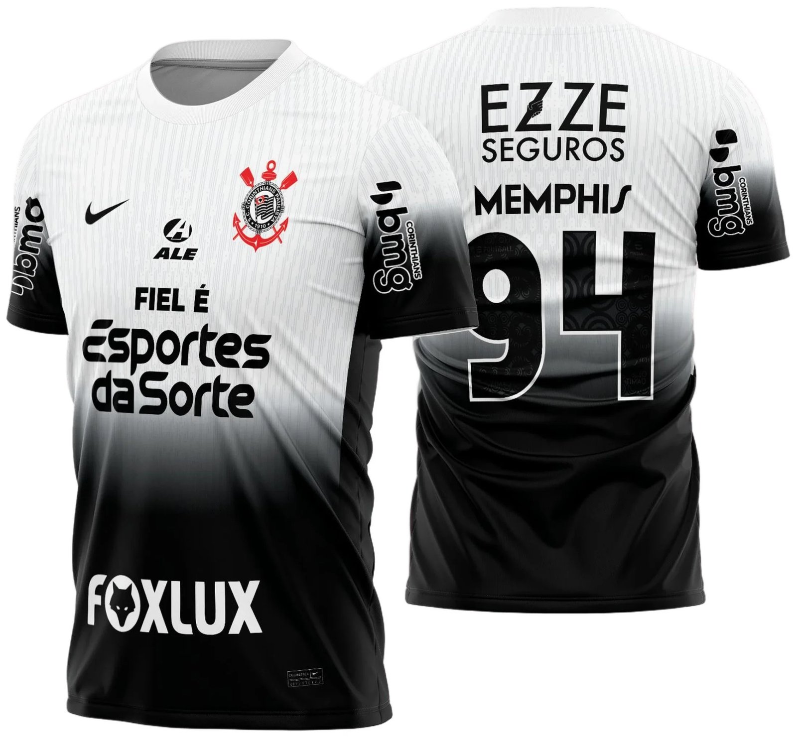 Arte Vetor Camisa do Corinthians Titular 2024 - 2025
