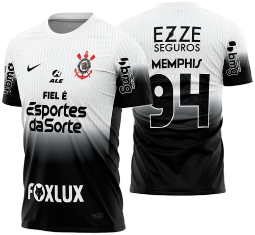 Arte Vetor Camisa do Corinthians Titular 2024 - 2025
