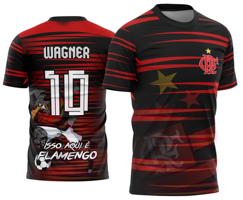 Arte Vetor Camisa do Flamengo Personalizada