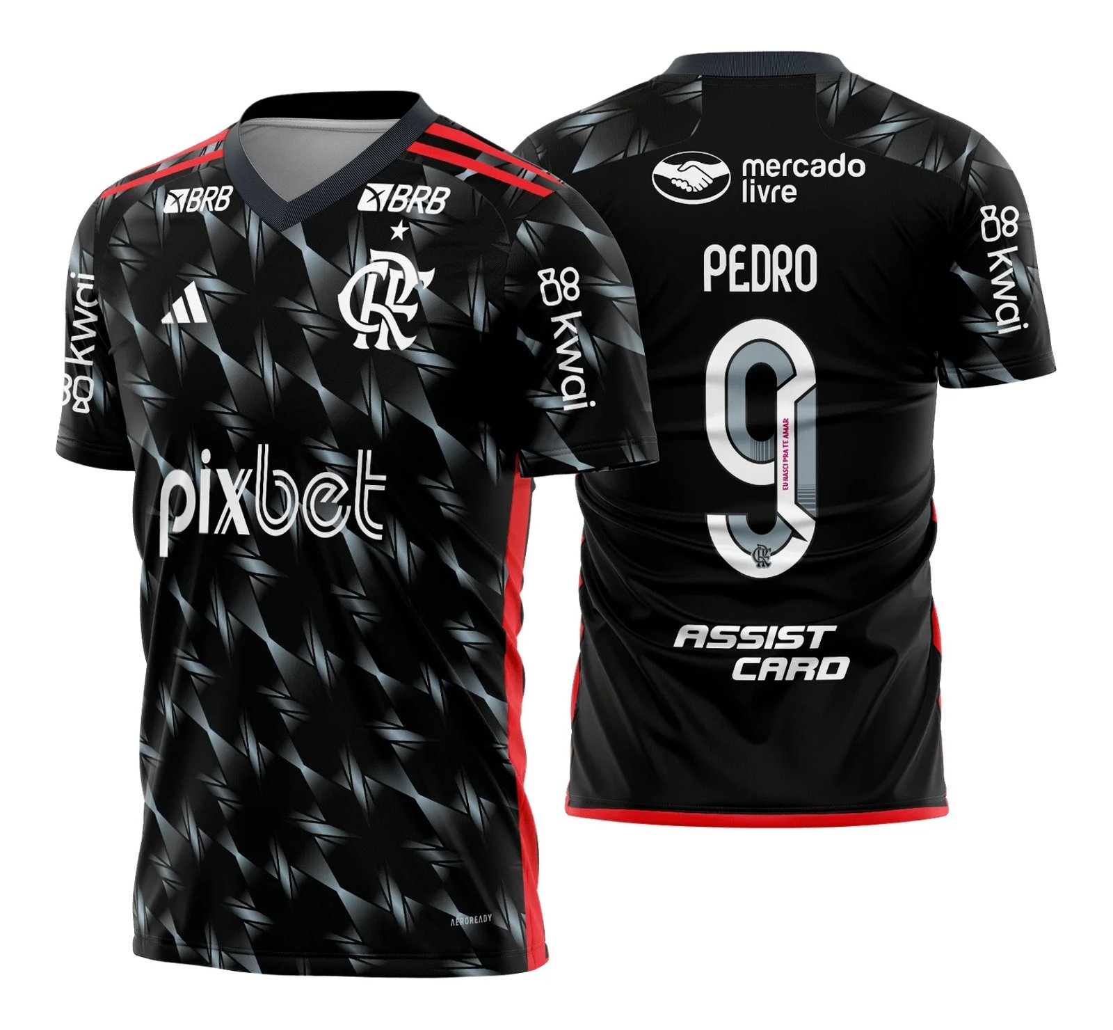 Arte Vetor Camisa do Flamengo Terceira 2024 - 2025