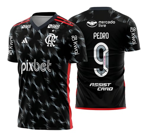 Arte Vetor Camisa do Flamengo Terceira 2024 - 2025
