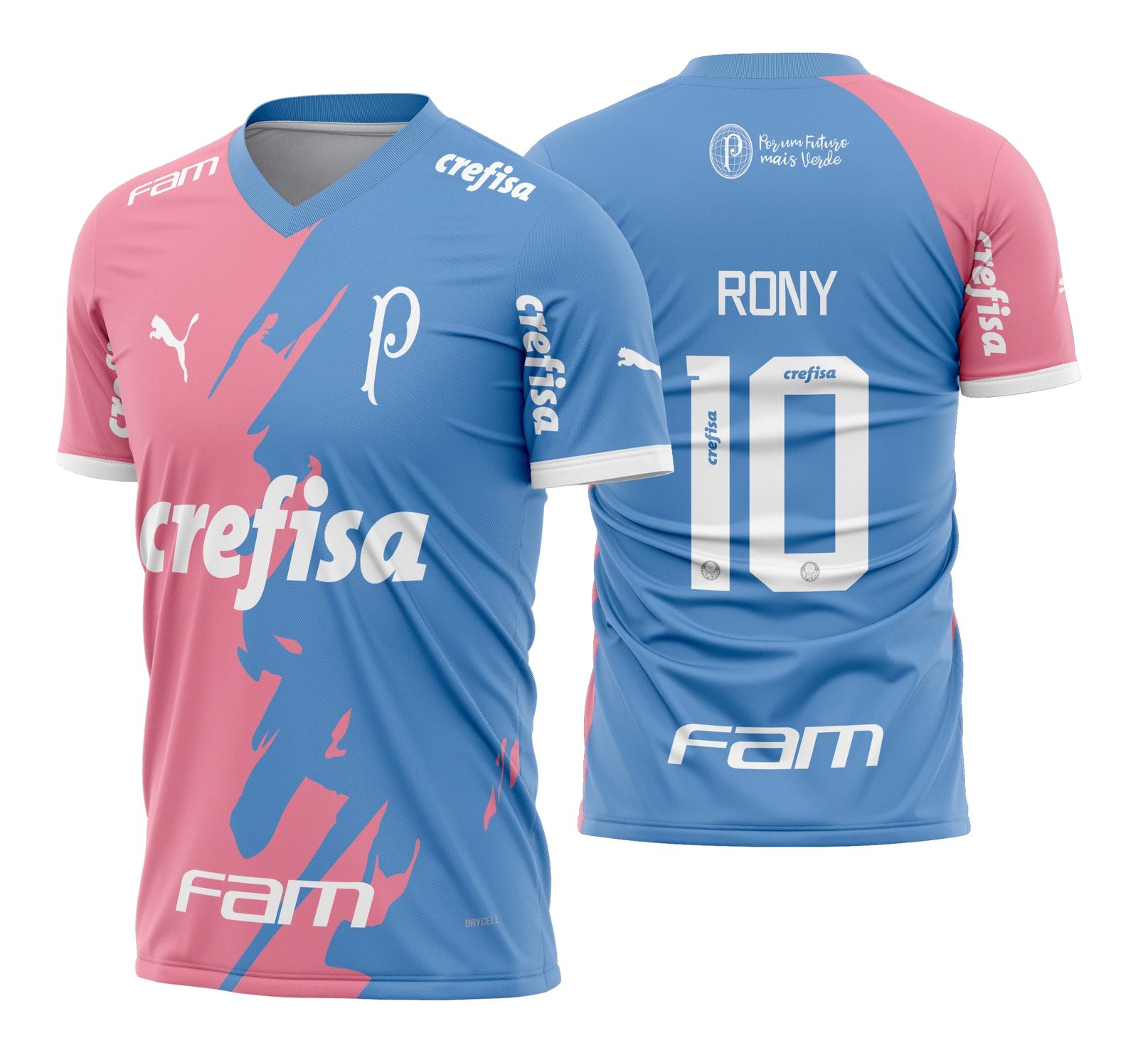 Arte Vetor Camisa do Palmeiras Outubro Rosa Novembro Azul 2023-24 x7