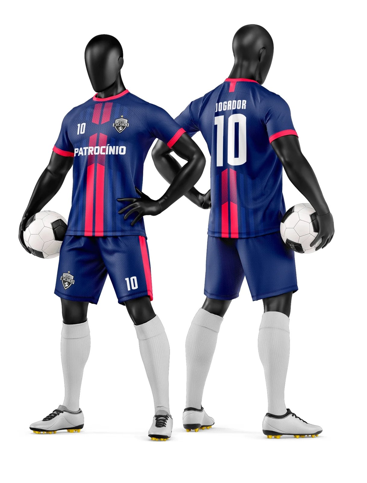 Arte Vetor Camisa e Short de Time de Futebol Amador