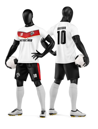 Arte Vetor Camisa e Short de Time de Futebol Amador