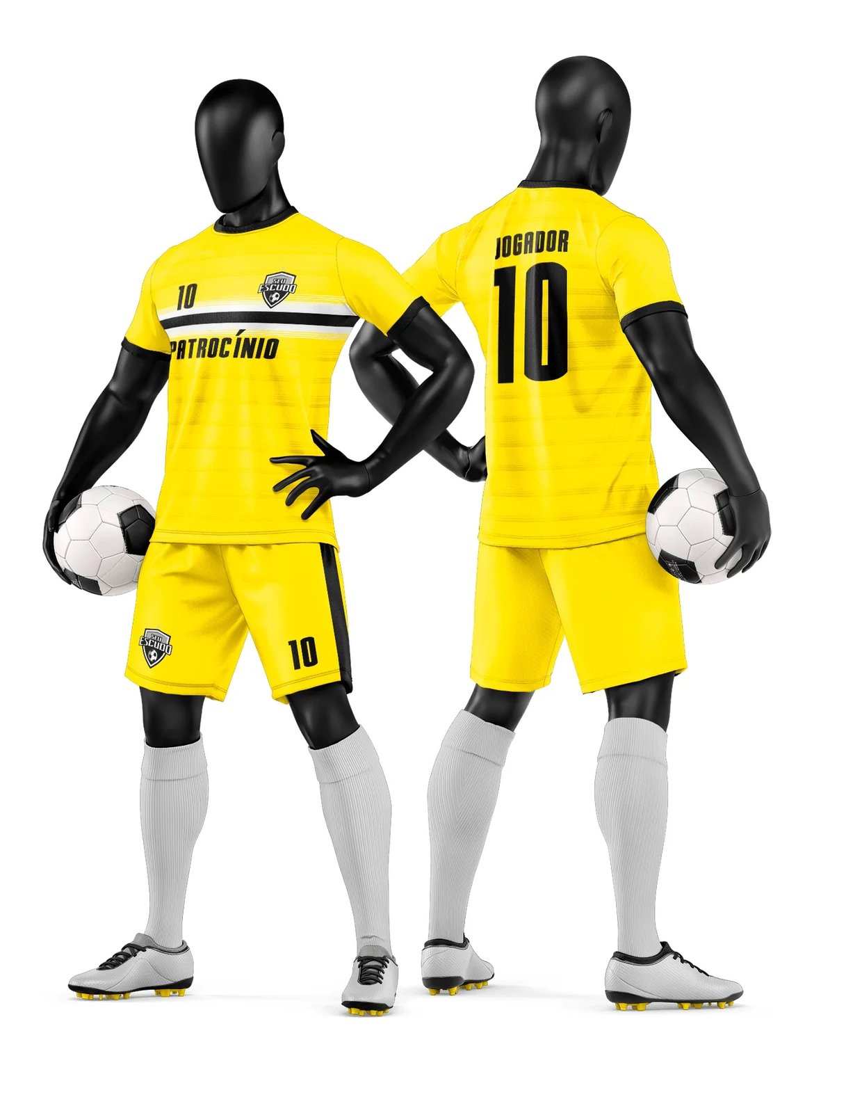 Arte Vetor Camisa e Short de Time de Futebol Amador