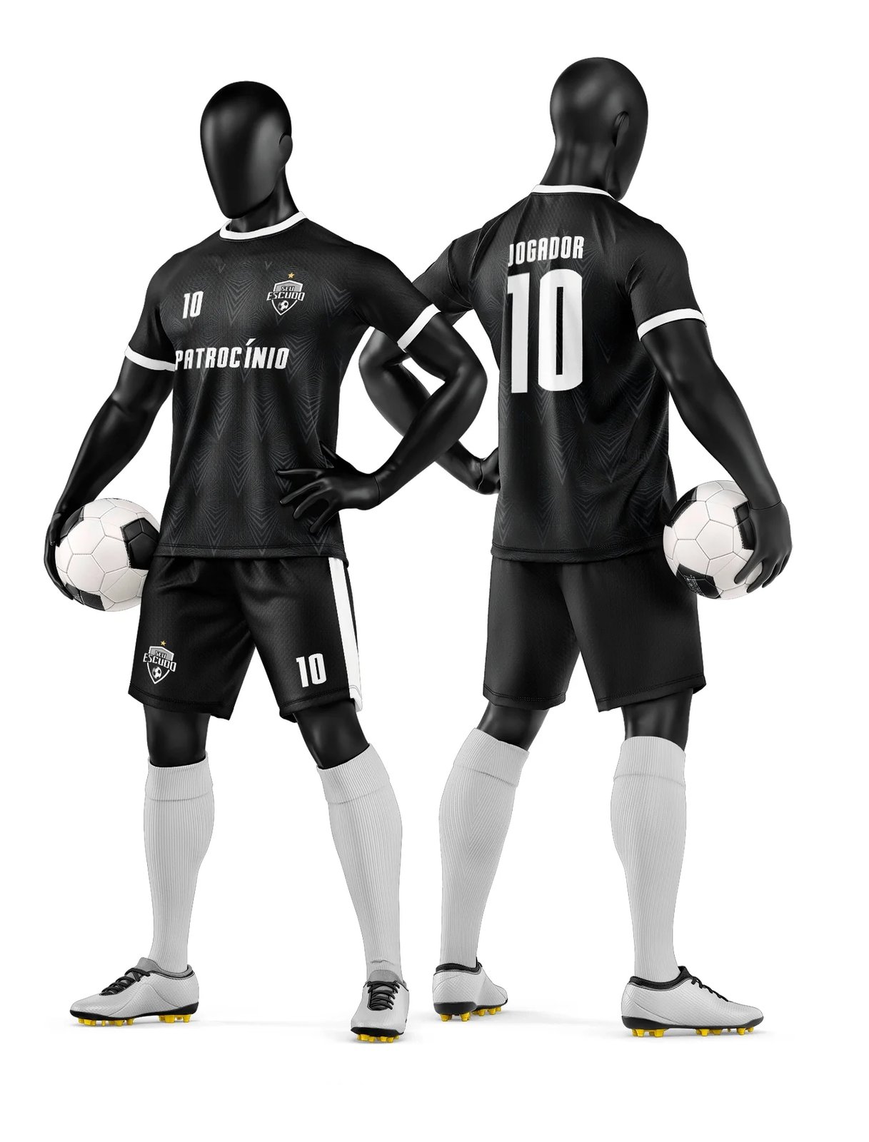 Arte Vetor Camisa e Short de Time de Futebol Amador