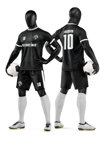 Arte Vetor Camisa e Short de Time de Futebol Amador