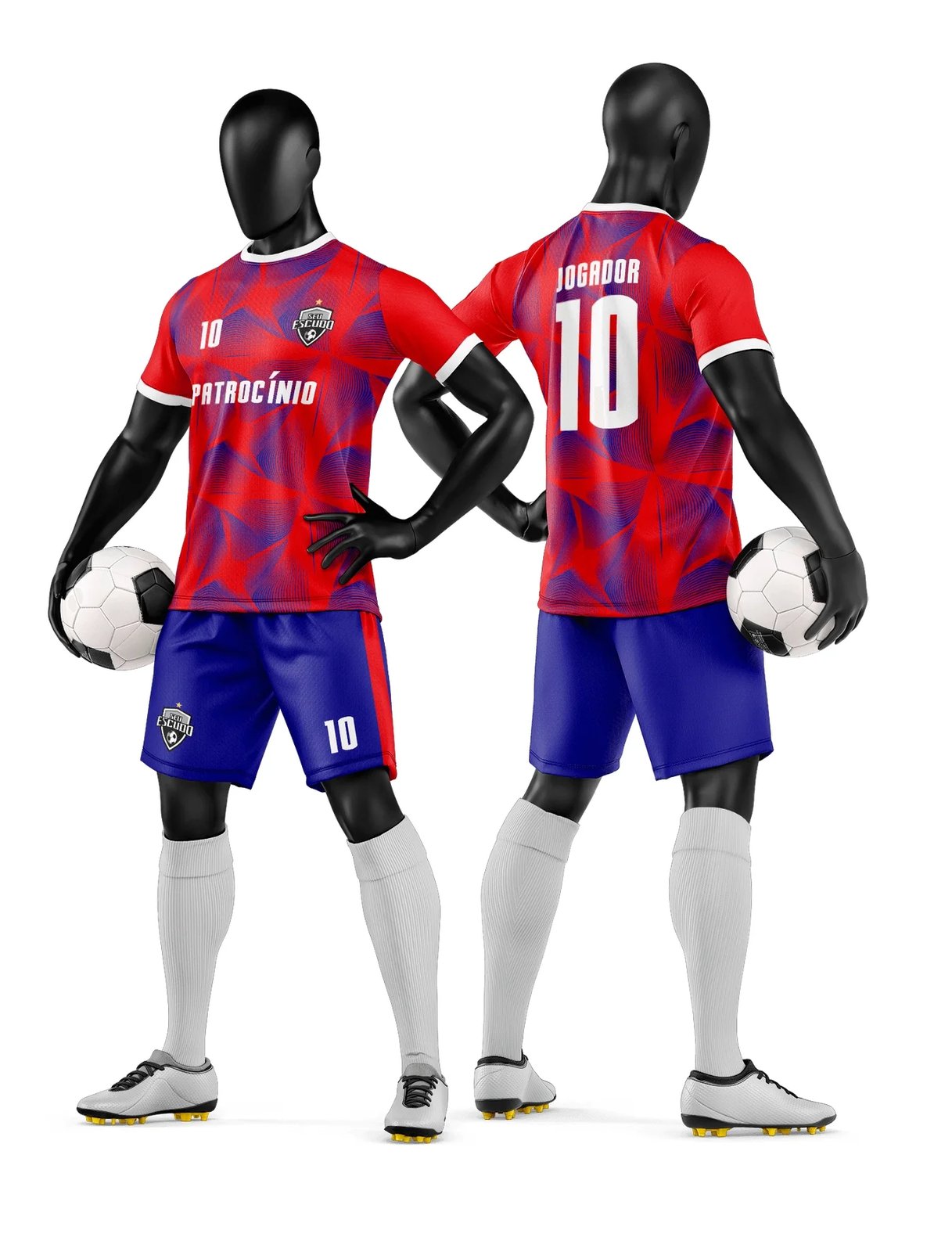 Arte Vetor Camisa e Short de Time de Futebol Amador