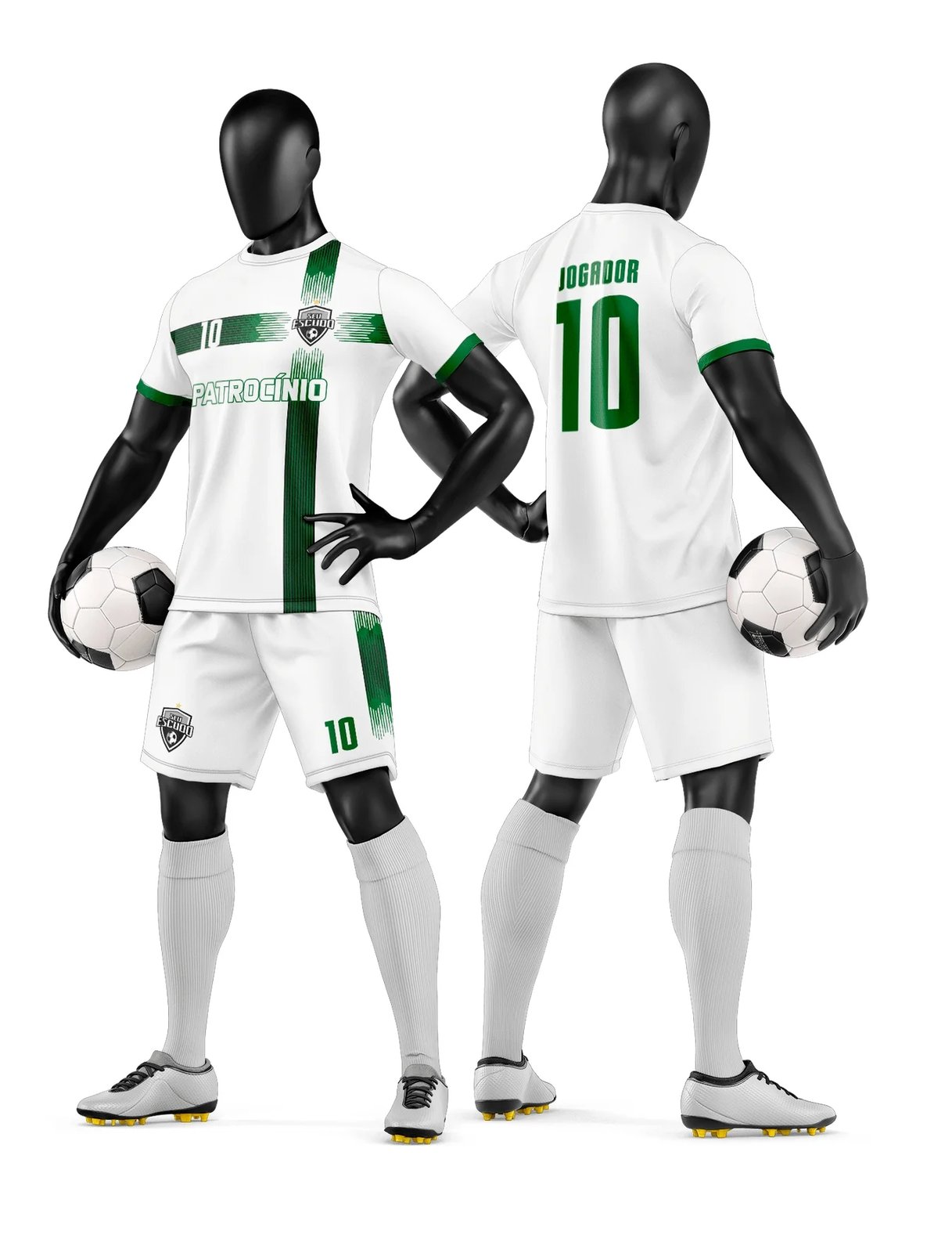 Arte Vetor Camisa e Short de Time de Futebol Amador