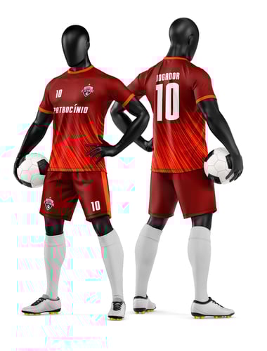 Arte Vetor Camisa e Short de Time de Futebol Amador