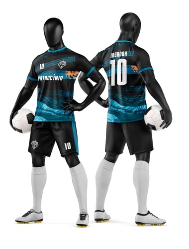 Arte Vetor Camisa e Short de Time de Futebol Amador