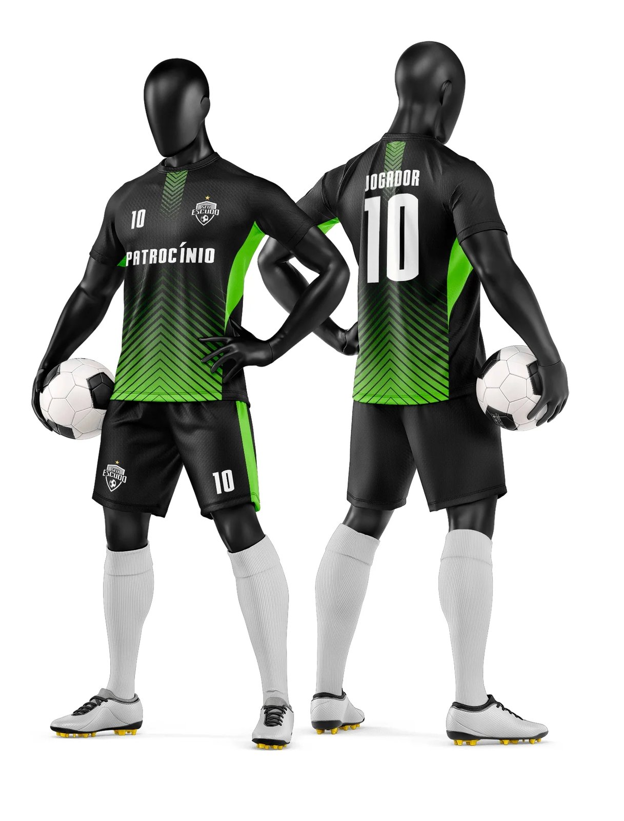 Arte Vetor Camisa e Short de Time de Futebol Amador