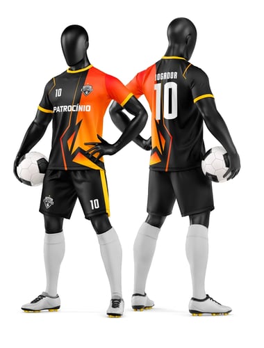 Arte Vetor Camisa e Short de Time de Futebol Amador