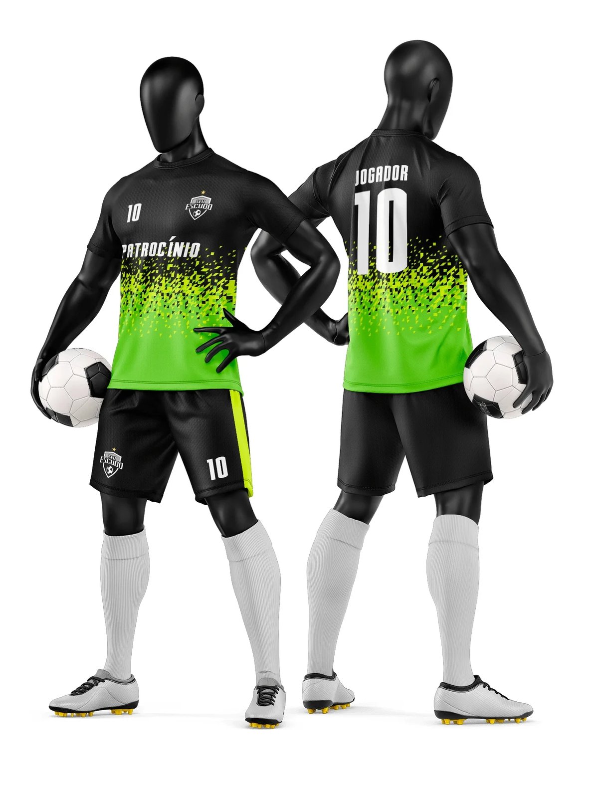 Arte Vetor Camisa e Short de Time de Futebol Amador