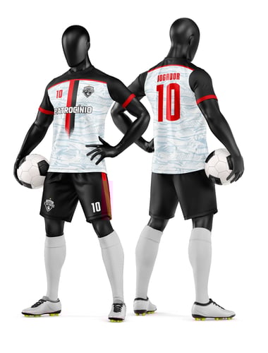 Arte Vetor Camisa e Short de Time de Futebol Amador