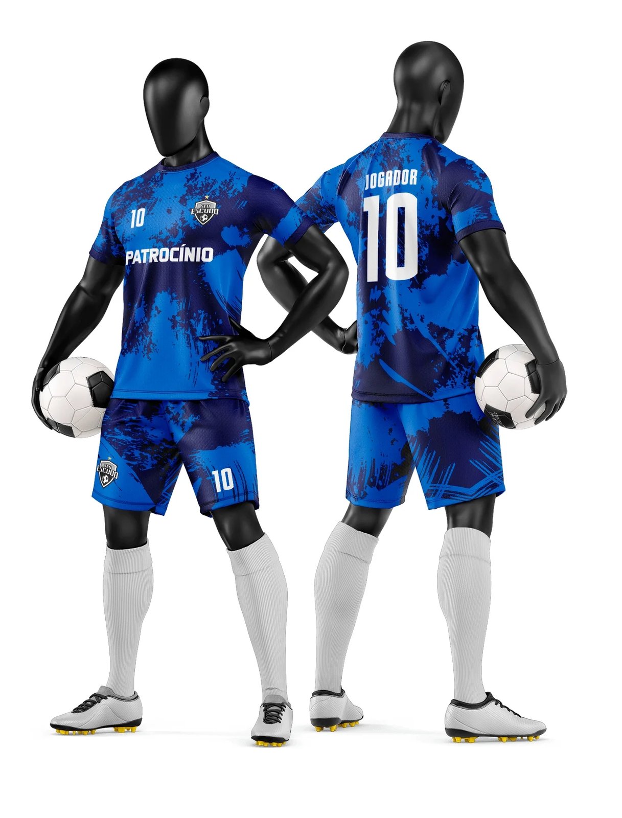 Arte Vetor Camisa e Short de Time de Futebol Amador