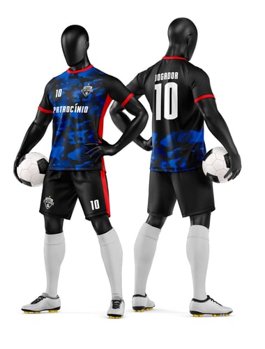 Arte Vetor Camisa e Short de Time de Futebol Amador