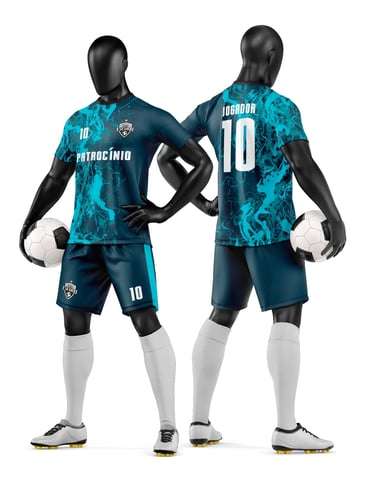 Arte Vetor Camisa e Short de Time de Futebol Amador