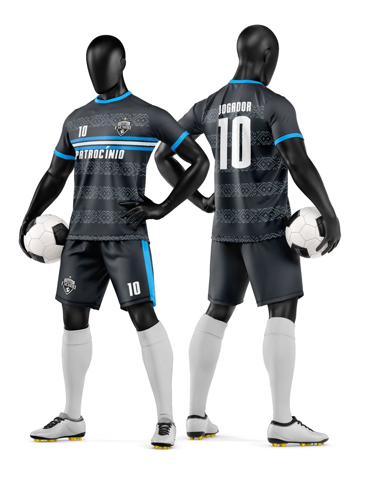 Arte Vetor Camisa e Short de Time de Futebol Amador