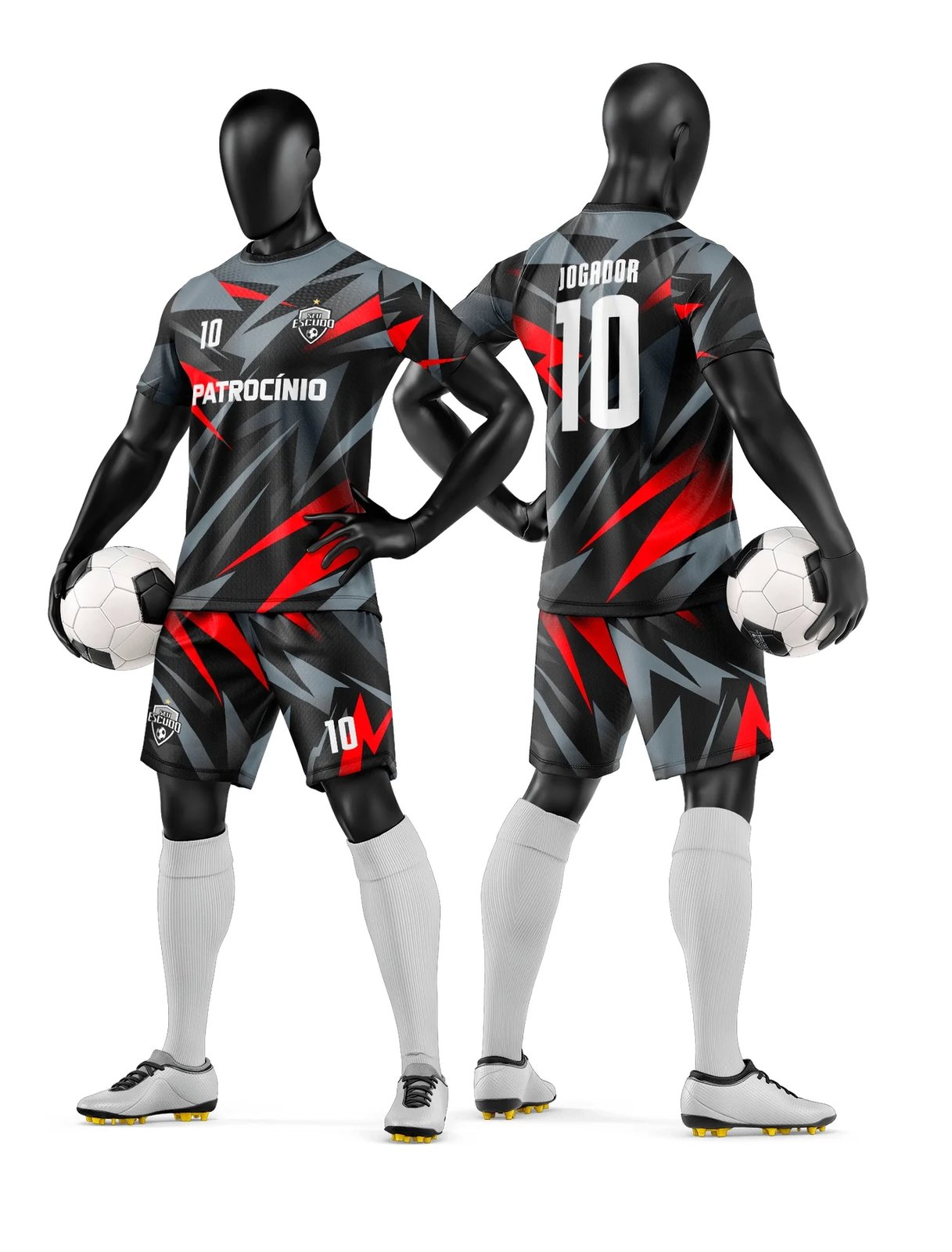 Arte Vetor Camisa e Short de Time de Futebol Amador