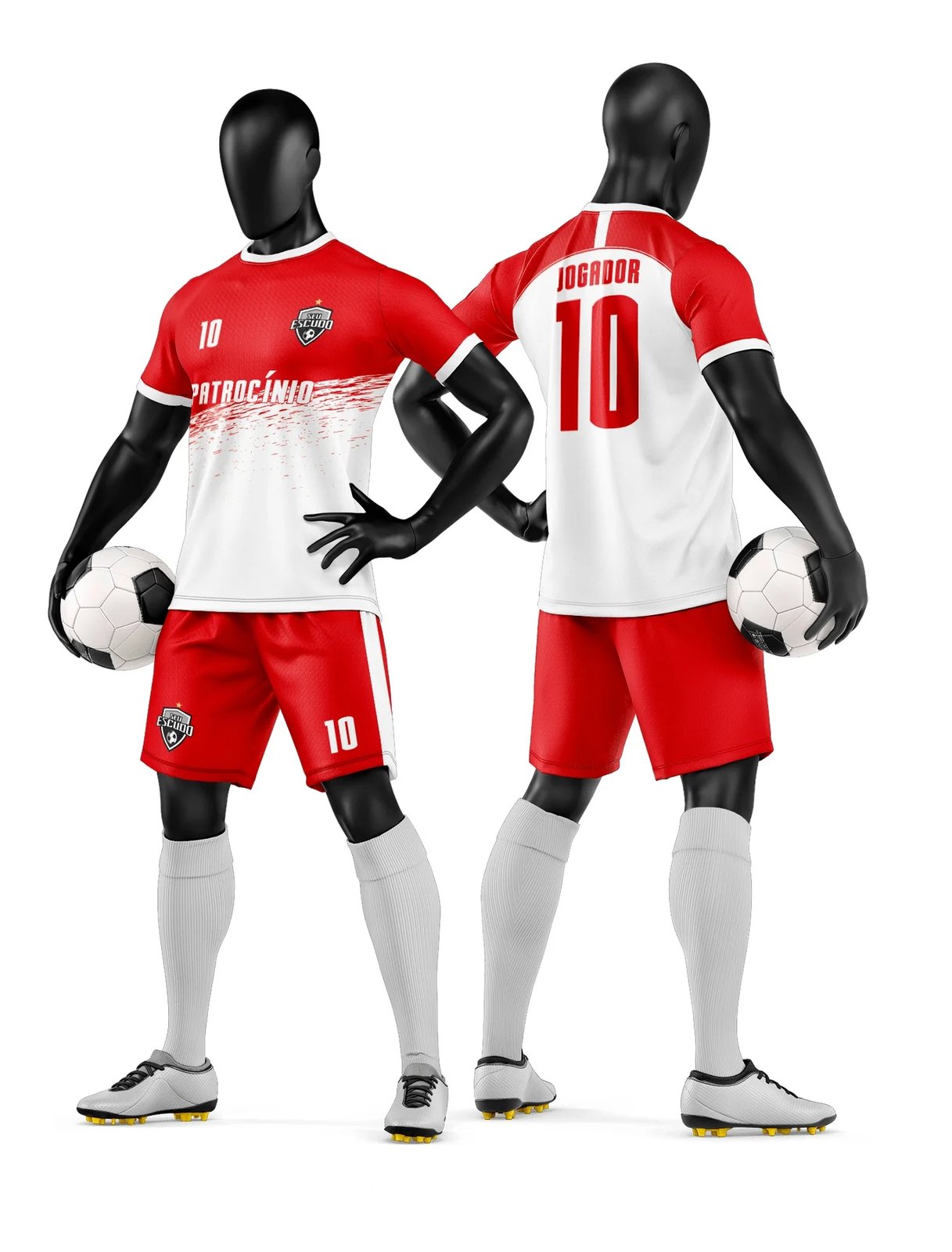 Arte Vetor Camisa e Short de Time de Futebol Amador