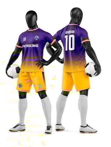 Arte Vetor Camisa e Short de Time de Futebol Amador