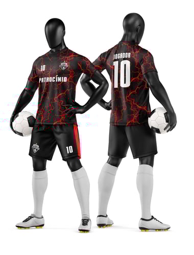 Arte Vetor Camisa e Short de Time de Futebol Amador