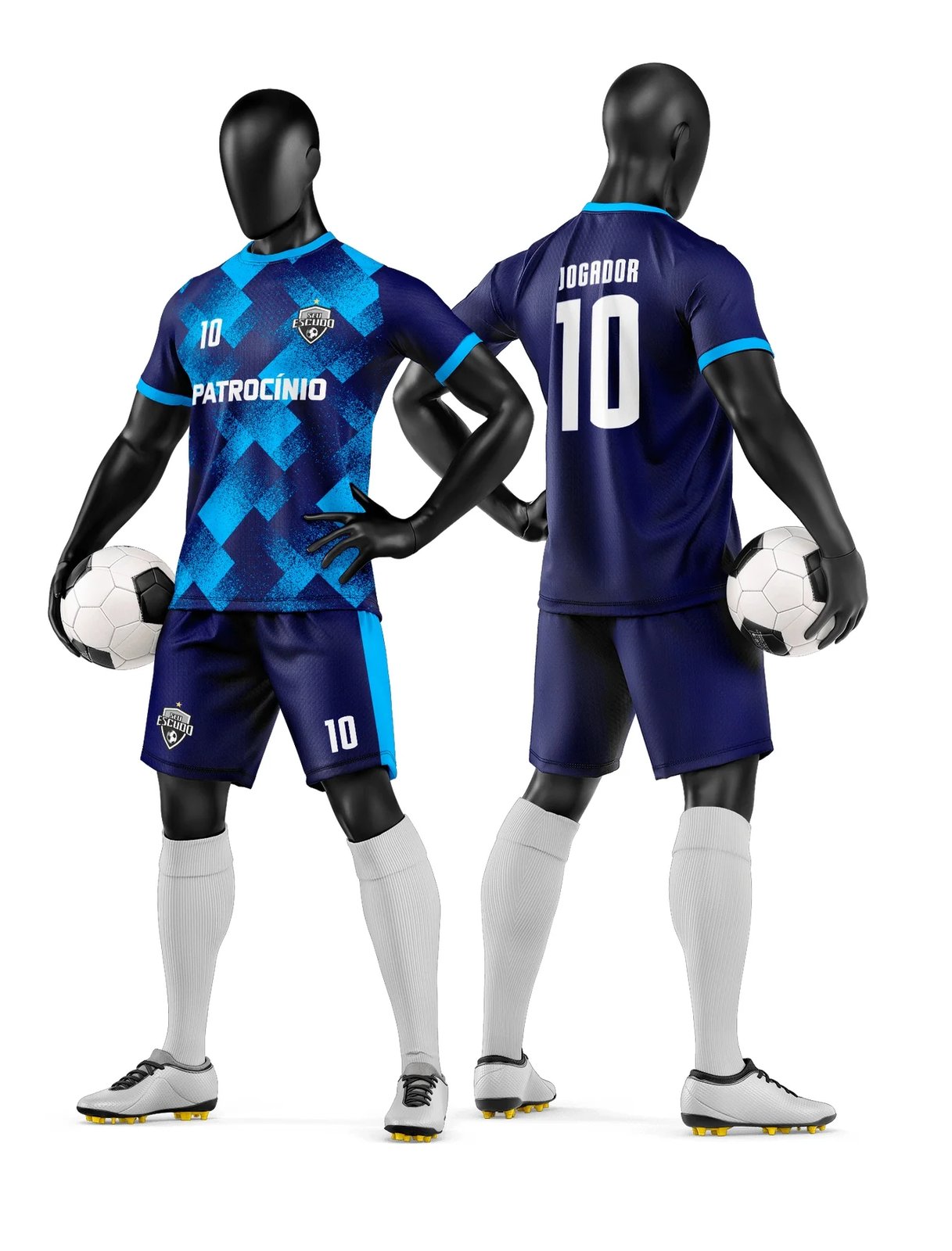 Arte Vetor Camisa e Short de Time de Futebol Amador