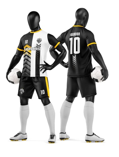 Arte Vetor Camisa e Short de Time de Futebol Amador