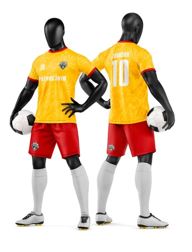 Arte Vetor Camisa e Short de Time de Futebol Amador