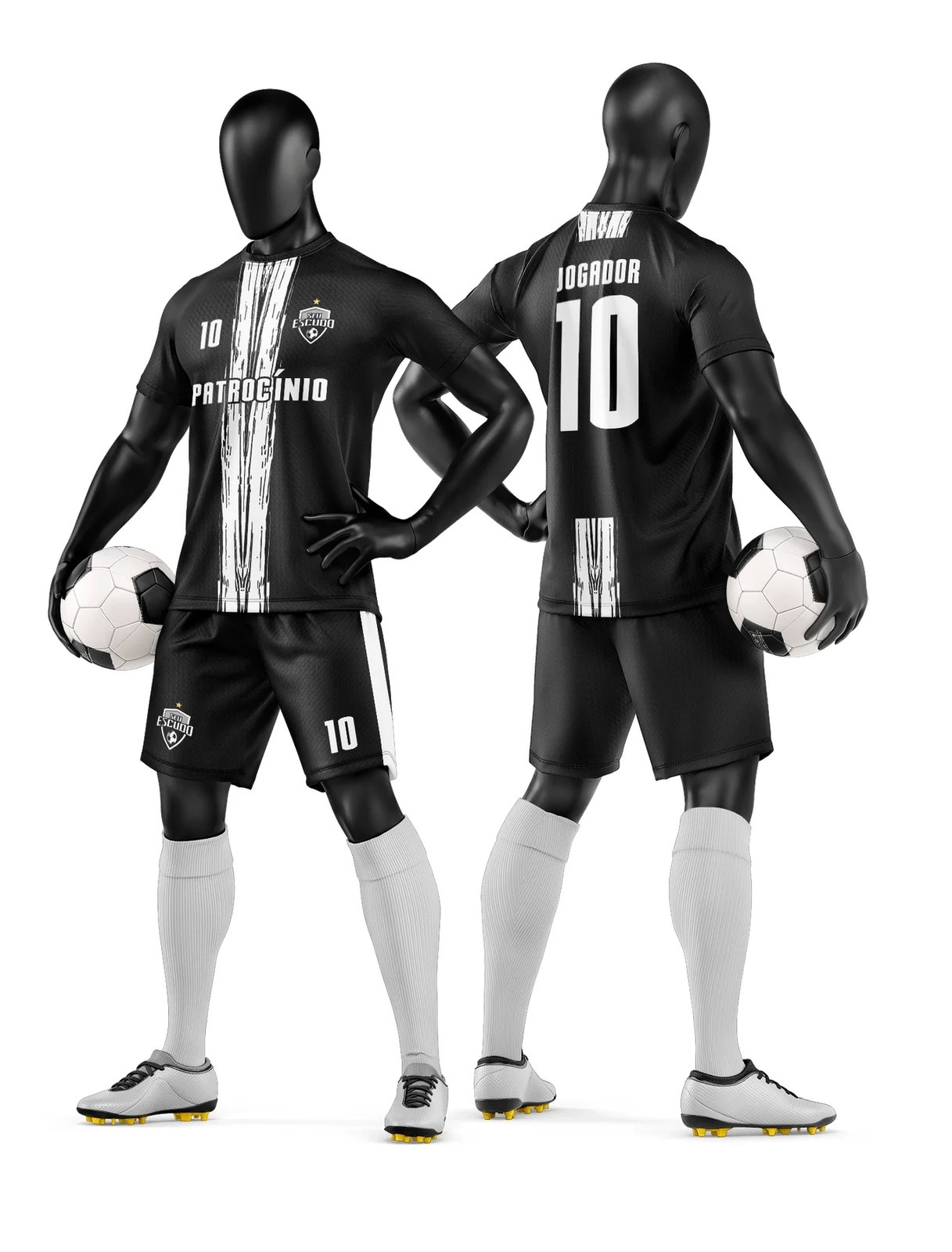 Arte Vetor Camisa e Short de Time de Futebol Amador