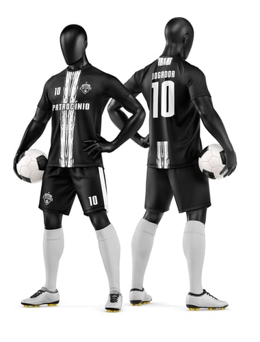 Arte Vetor Camisa e Short de Time de Futebol Amador