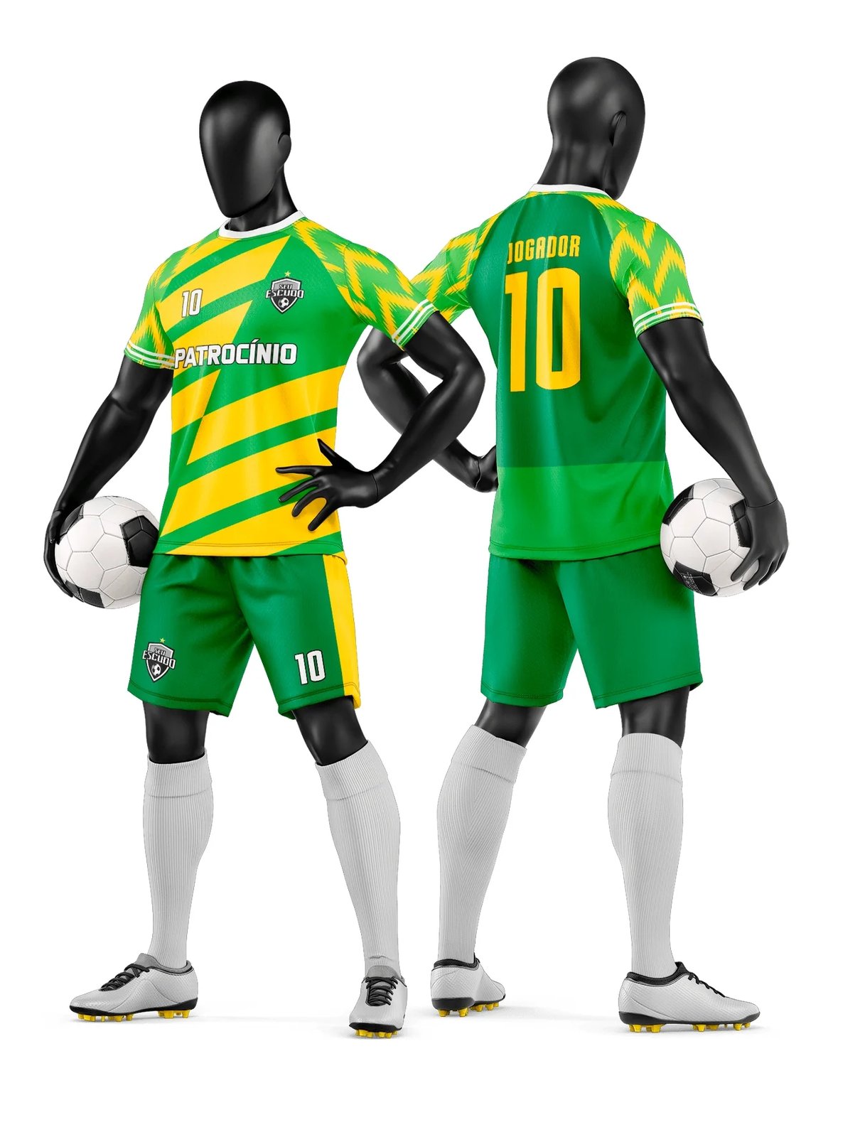 Arte Vetor Camisa e Short de Time de Futebol Amador