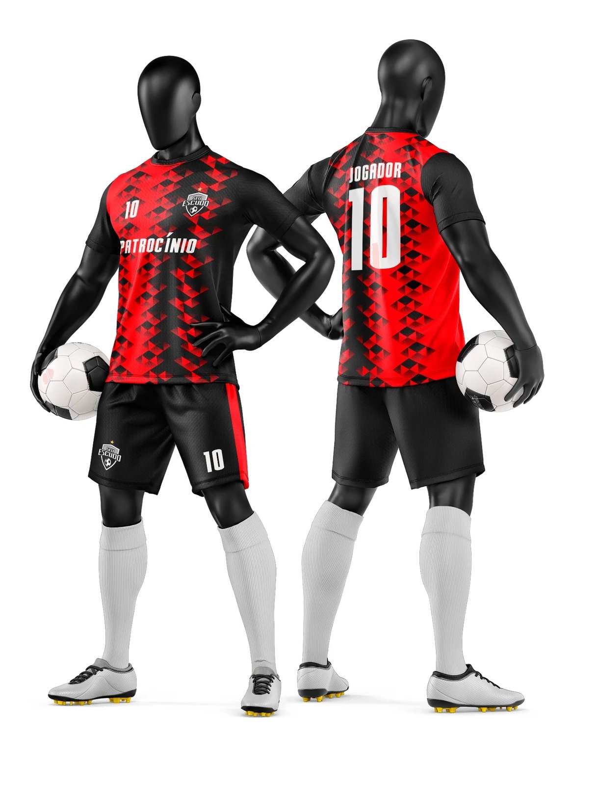 Arte Vetor Camisa e Short de Time de Futebol Amador