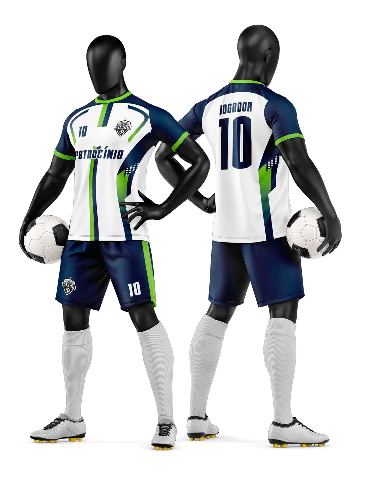 Arte Vetor Camisa e Short de Time de Futebol Amador