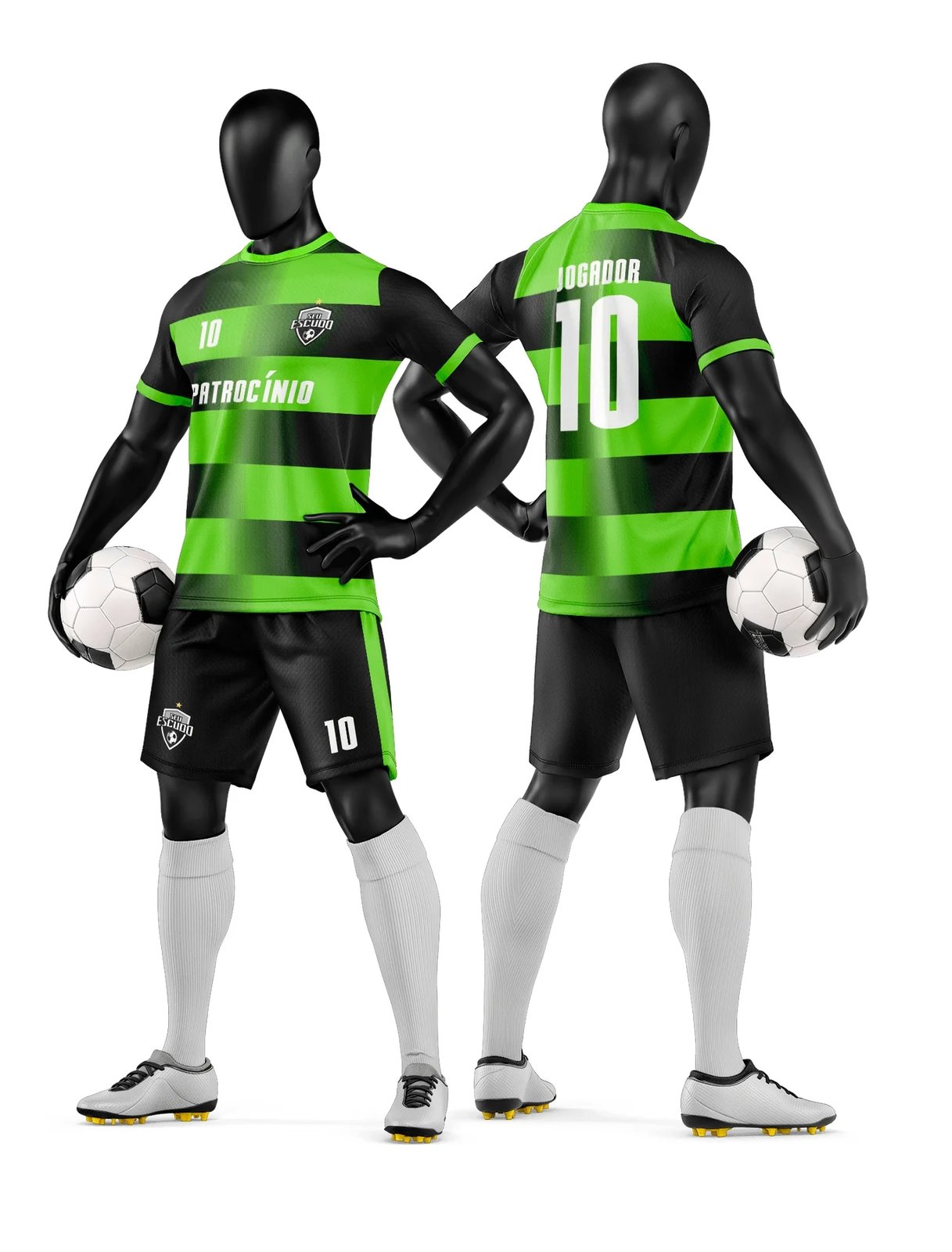 Arte Vetor Camisa e Short de Time de Futebol Amador