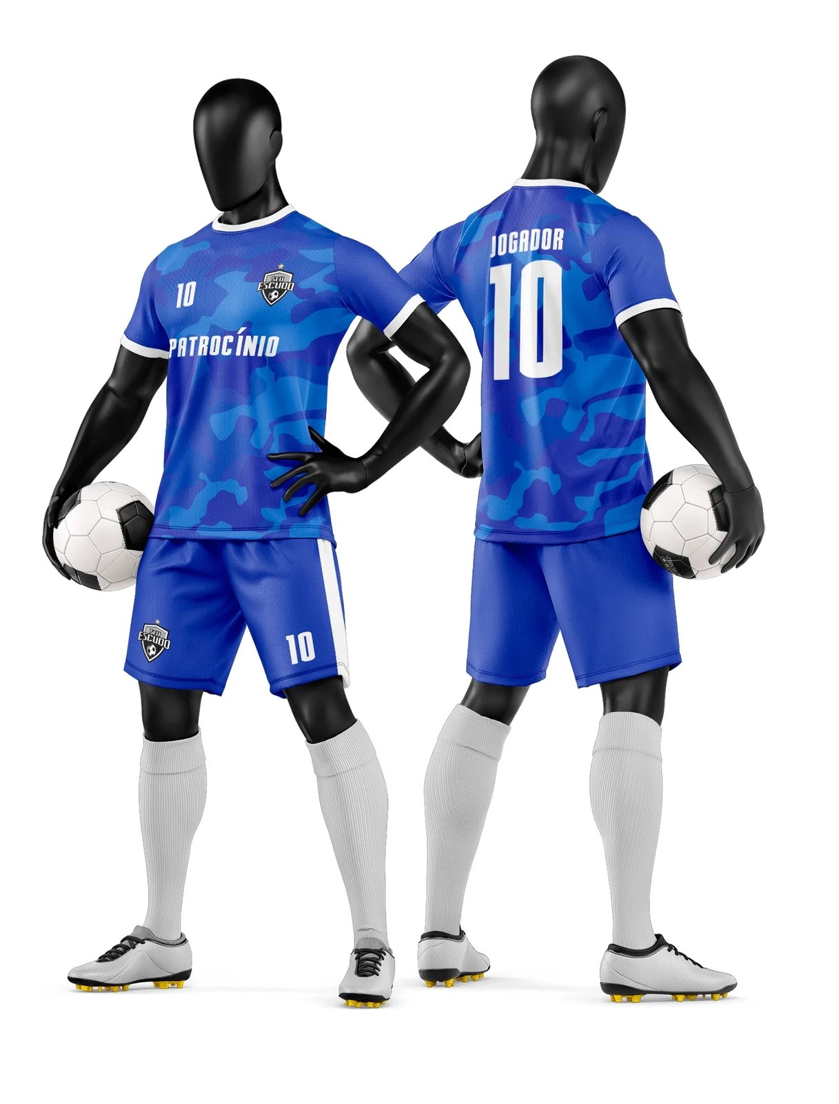 Arte Vetor Camisa e Short de Time de Futebol Amador