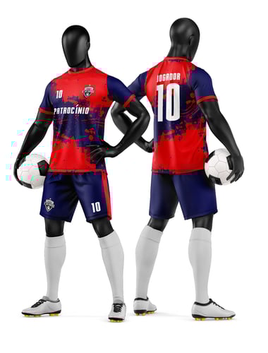 Arte Vetor Camisa e Short de Time de Futebol Amador