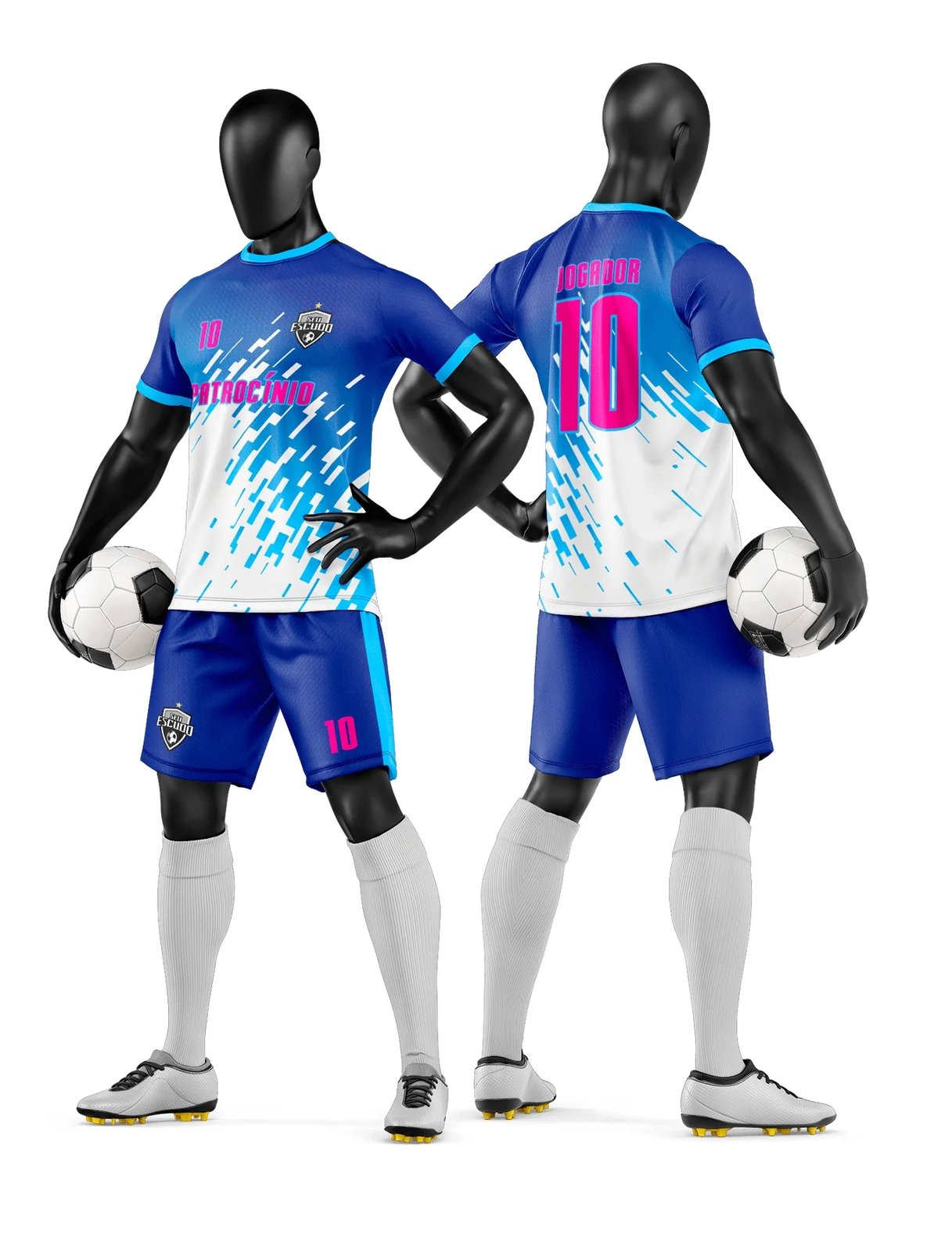 Arte Vetor Camisa e Short de Time de Futebol Amador
