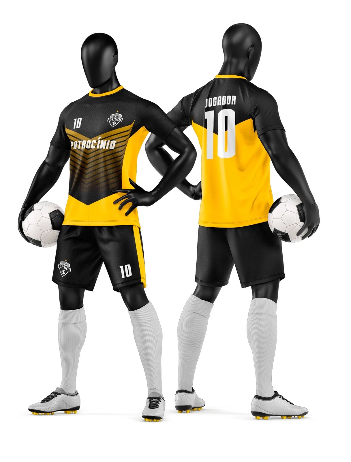 Arte Vetor Camisa e Short de Time de Futebol Amador