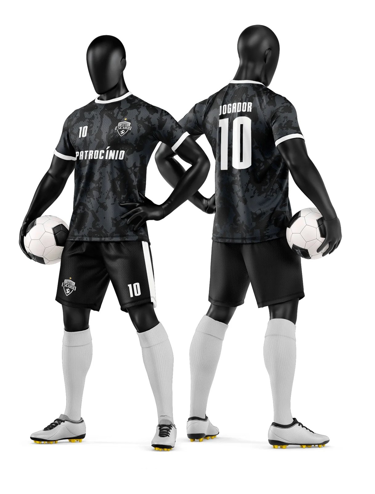 Arte Vetor Camisa e Short de Time de Futebol Amador