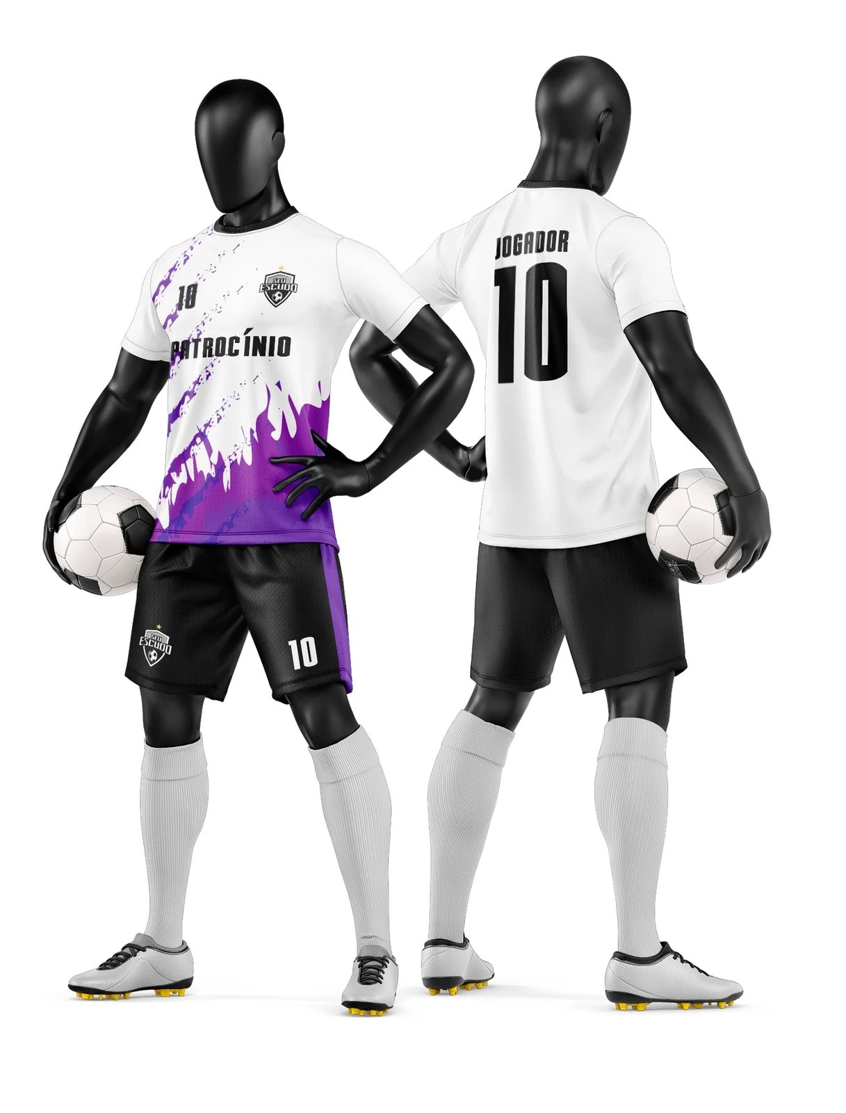 Arte Vetor Camisa e Short de Time de Futebol Amador