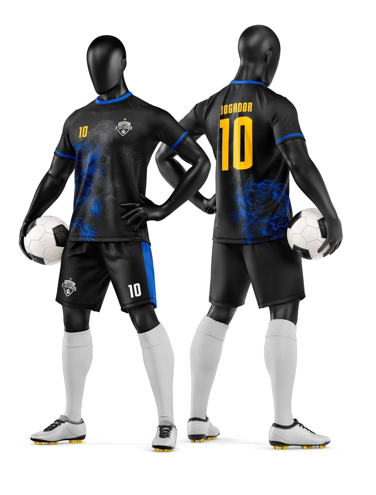 Arte Vetor Camisa e Short de Time de Futebol Amador